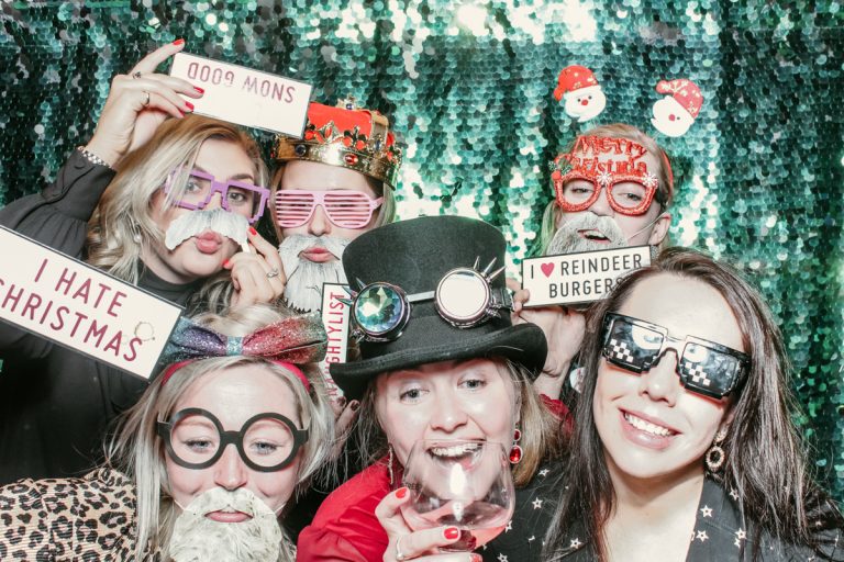 corporate event photo booth hire for Christmas party