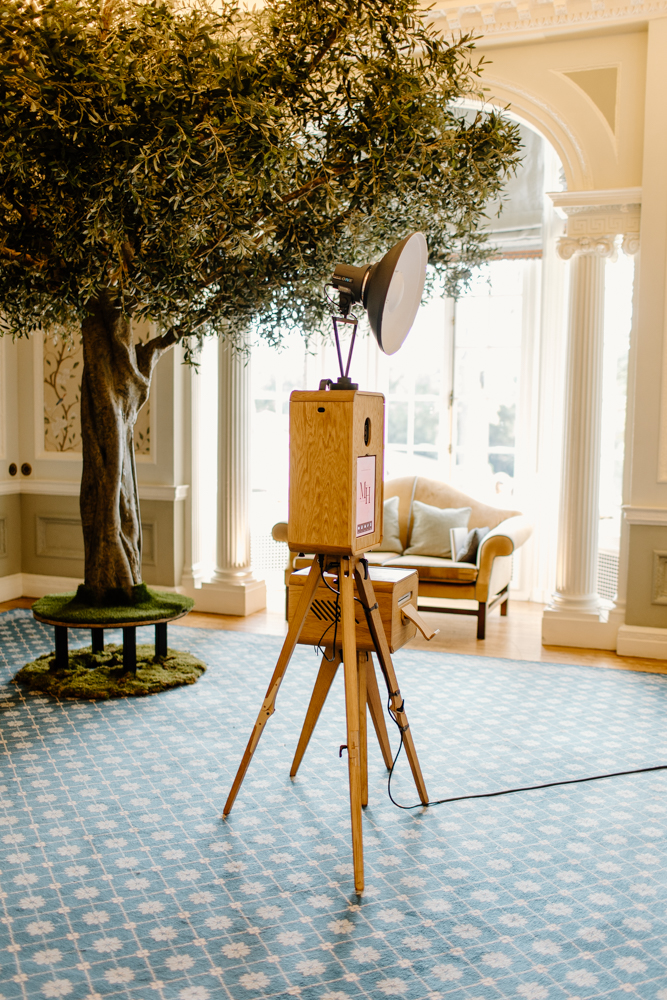 wooden photo booth rental for luxury and premium corporate events and weddings at Hedsor house