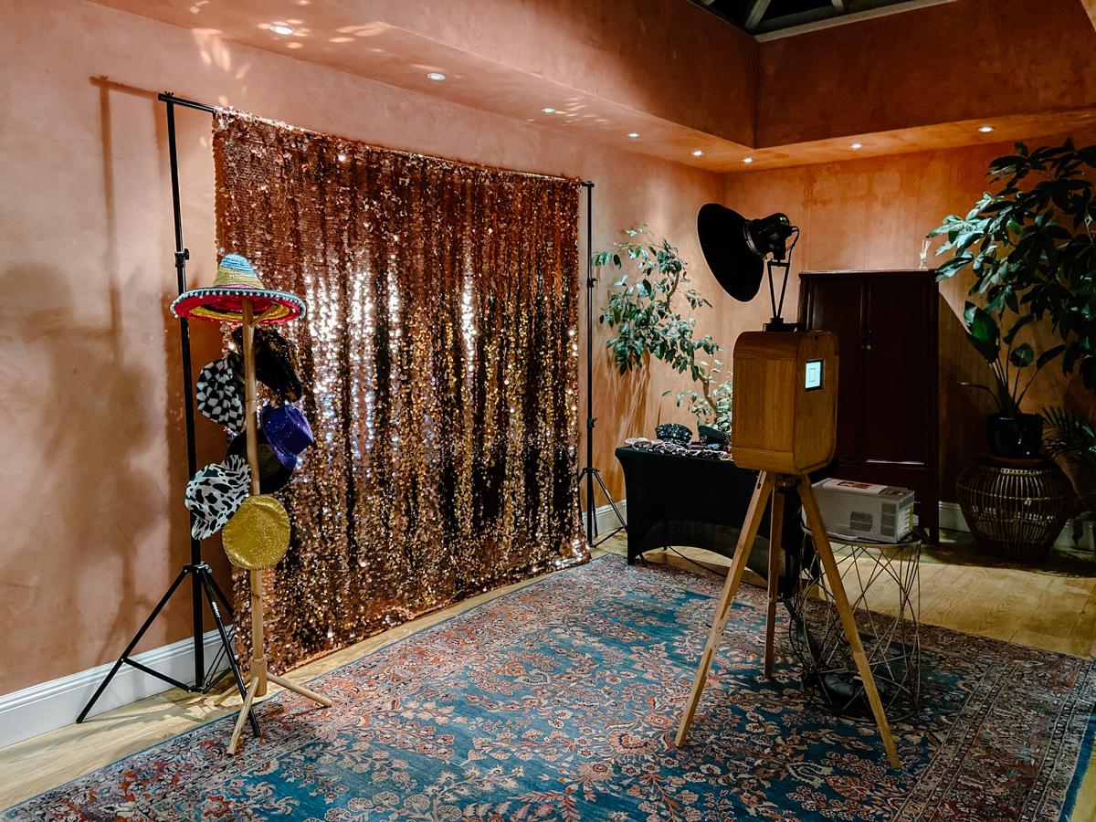 photo booth setup for matara centre cotswolds