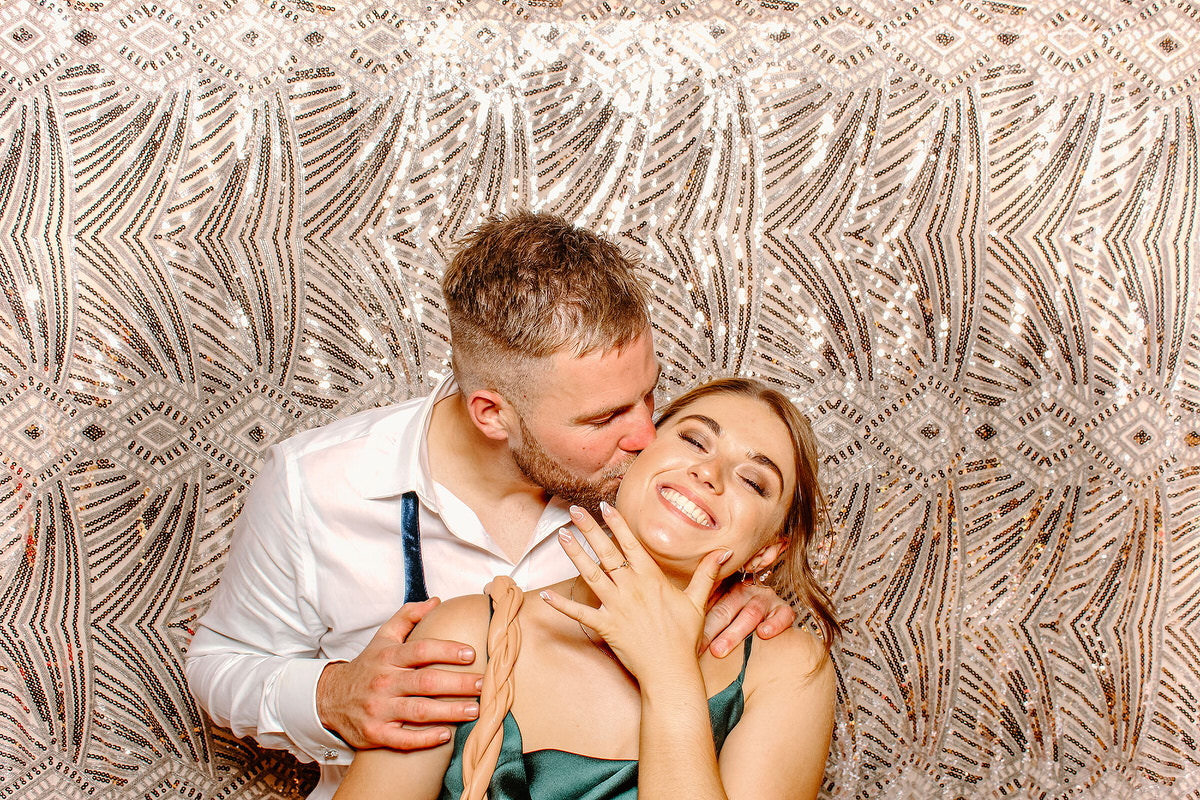 photo booth photos during a Coombe Lodge Blagdon wedding 