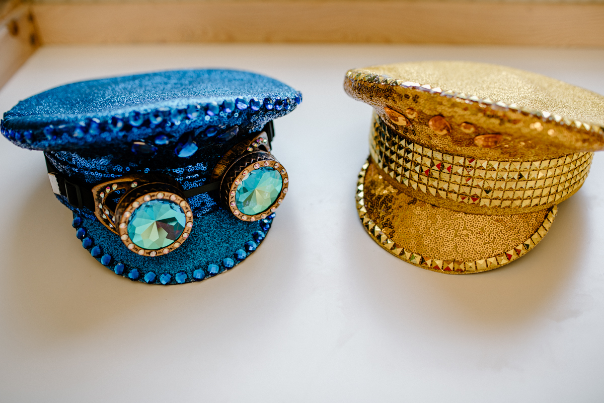 sequins hat for a photo booth hire based in cotswolds