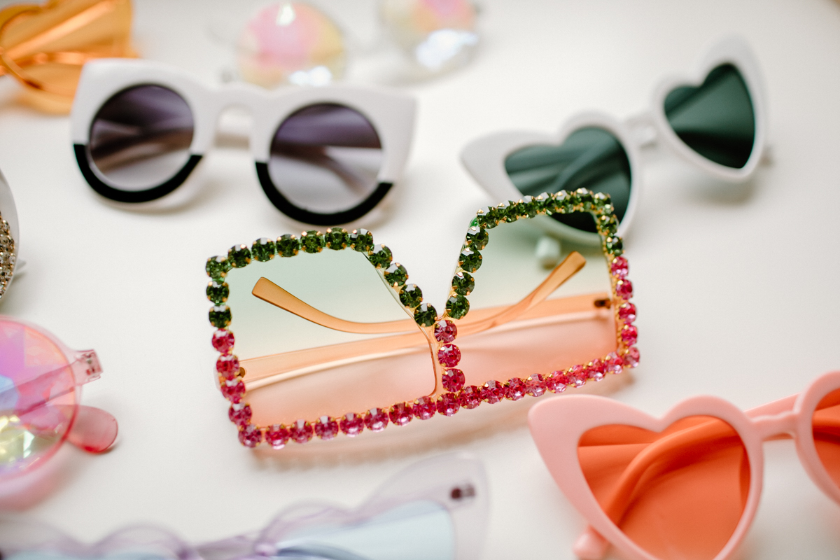 fun vintage glasses with stones by cotswolds based photo booth hire