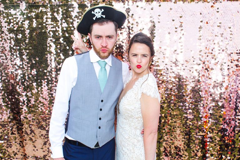 bride and groom wedding photos for mad hat photo booth