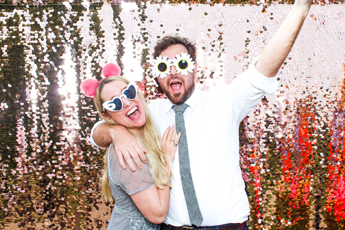 Lapstone Barn Wedding party photo booth cotswolds