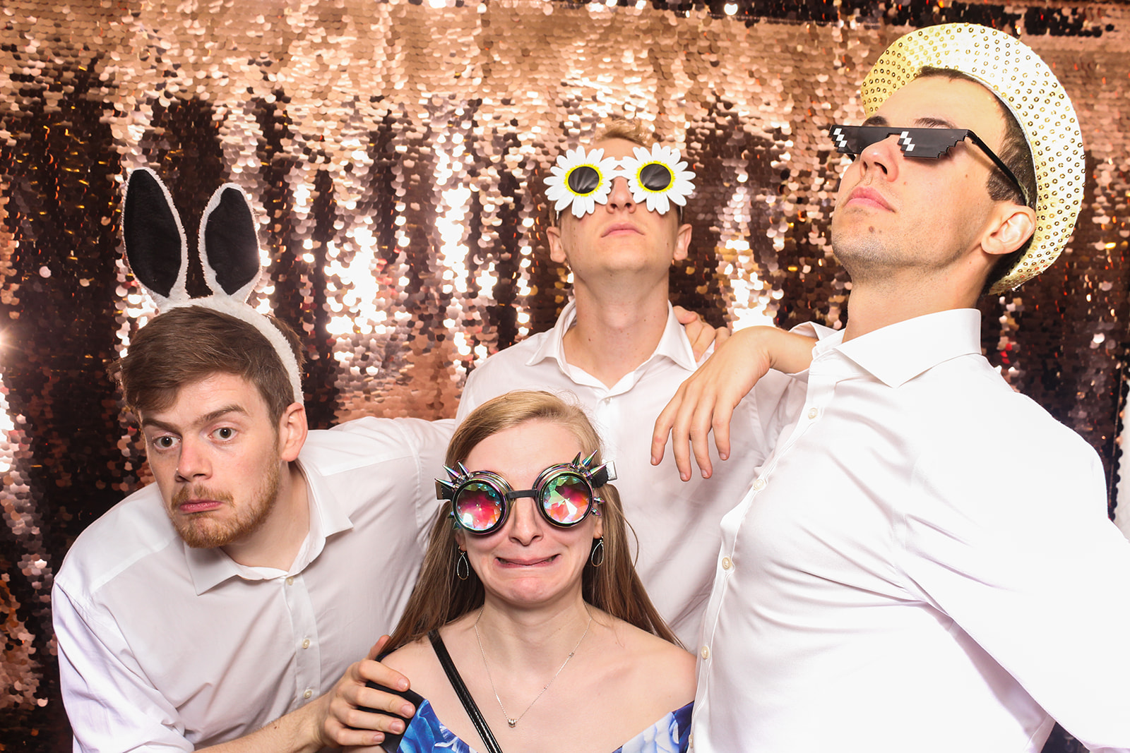 fun guests during a photo booth entertainment in cotswolds 