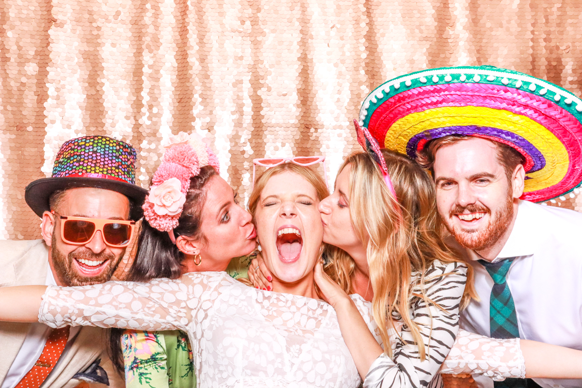wedding entertainment at Lapstone barn with mad hat photo booth
