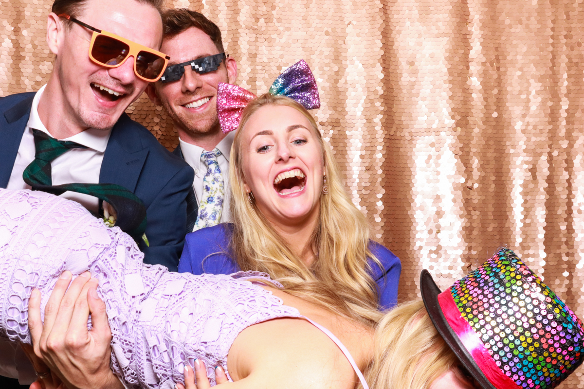 fun photo booth for hire for a lapstone barn wedding