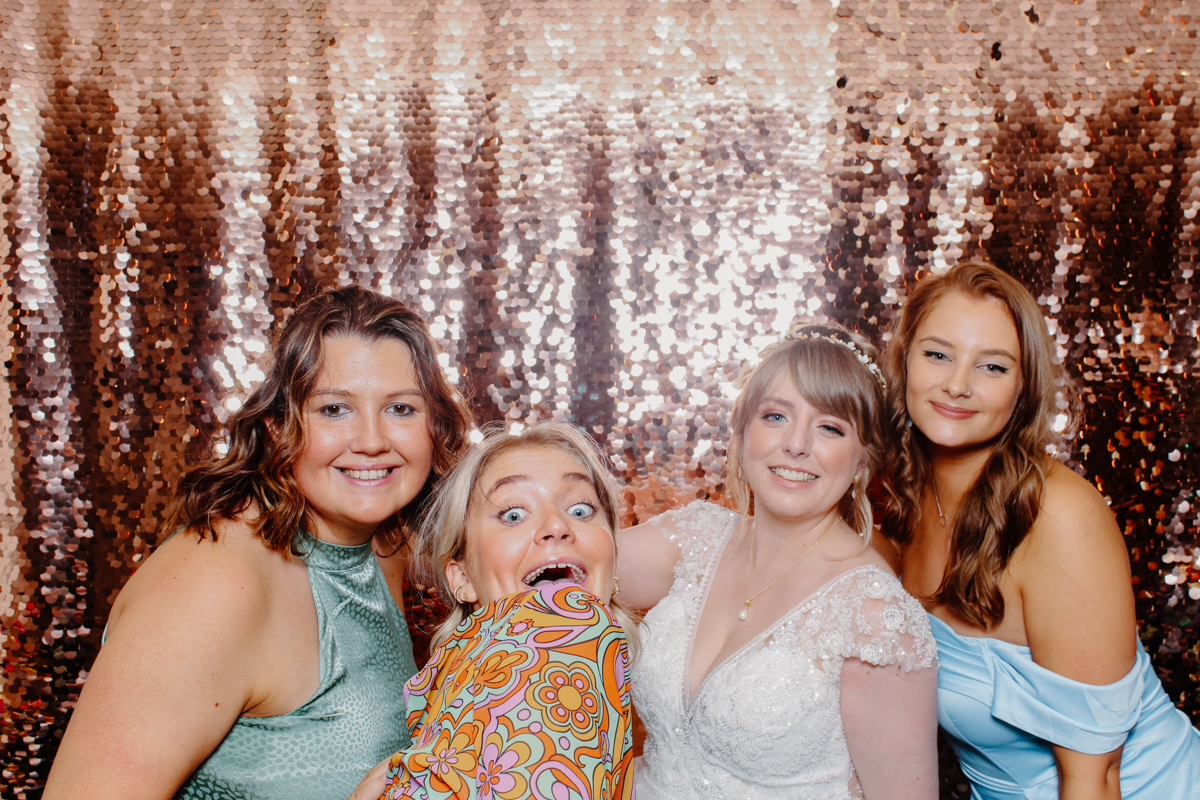 fun photo booth photos for a lapstone barn wedding