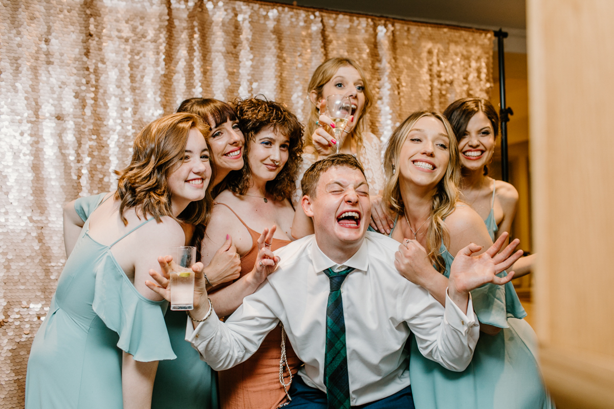 behind the scenes of guests during a wedding at lapstone barn cotswolds