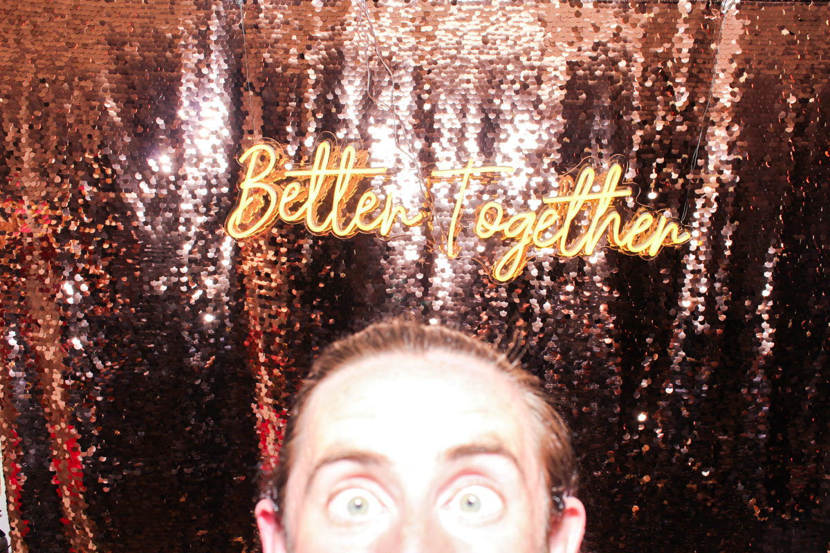 neon light for a Cotswolds photo booth hire for weddings and events