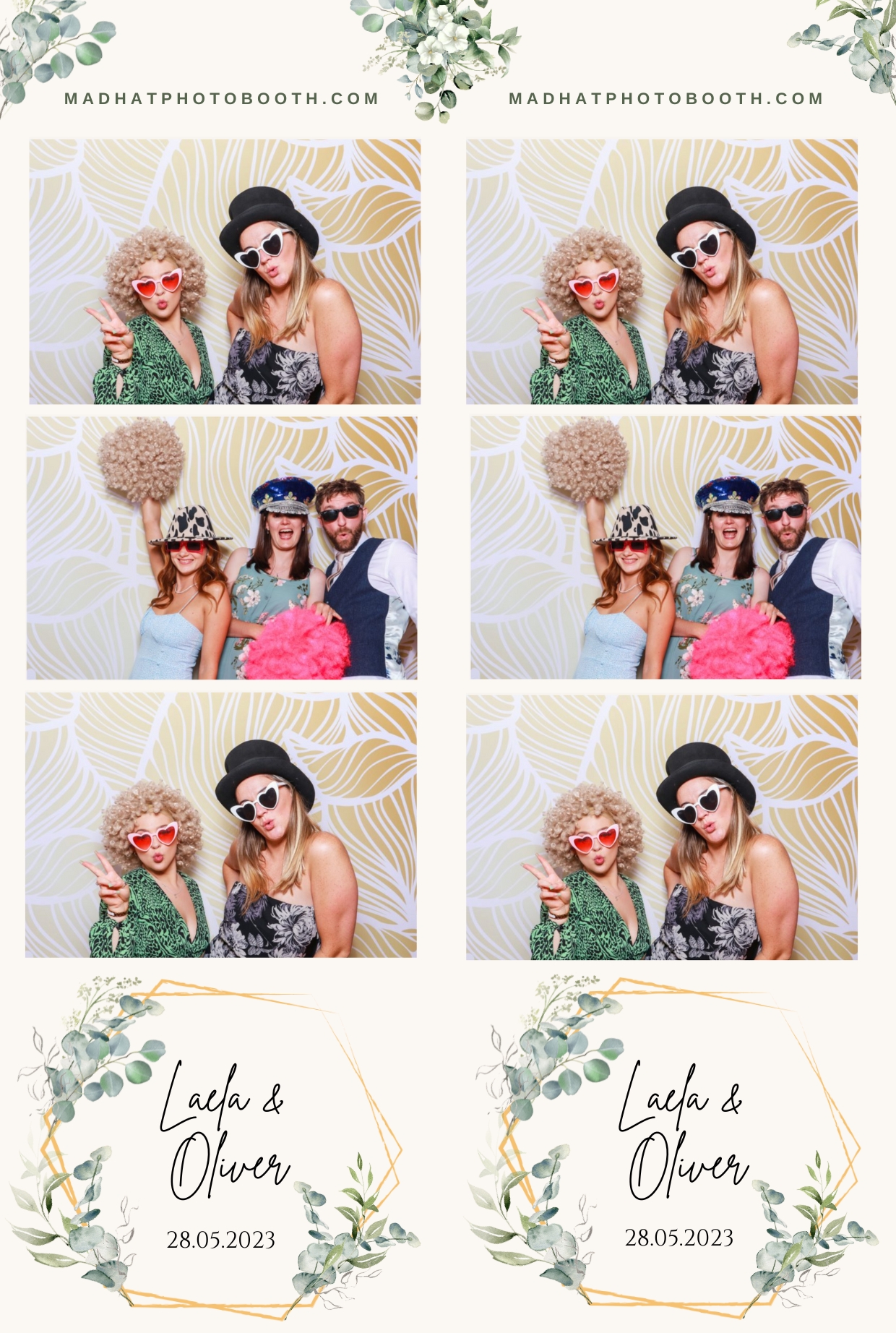 clean design for custom photo booth prints strips