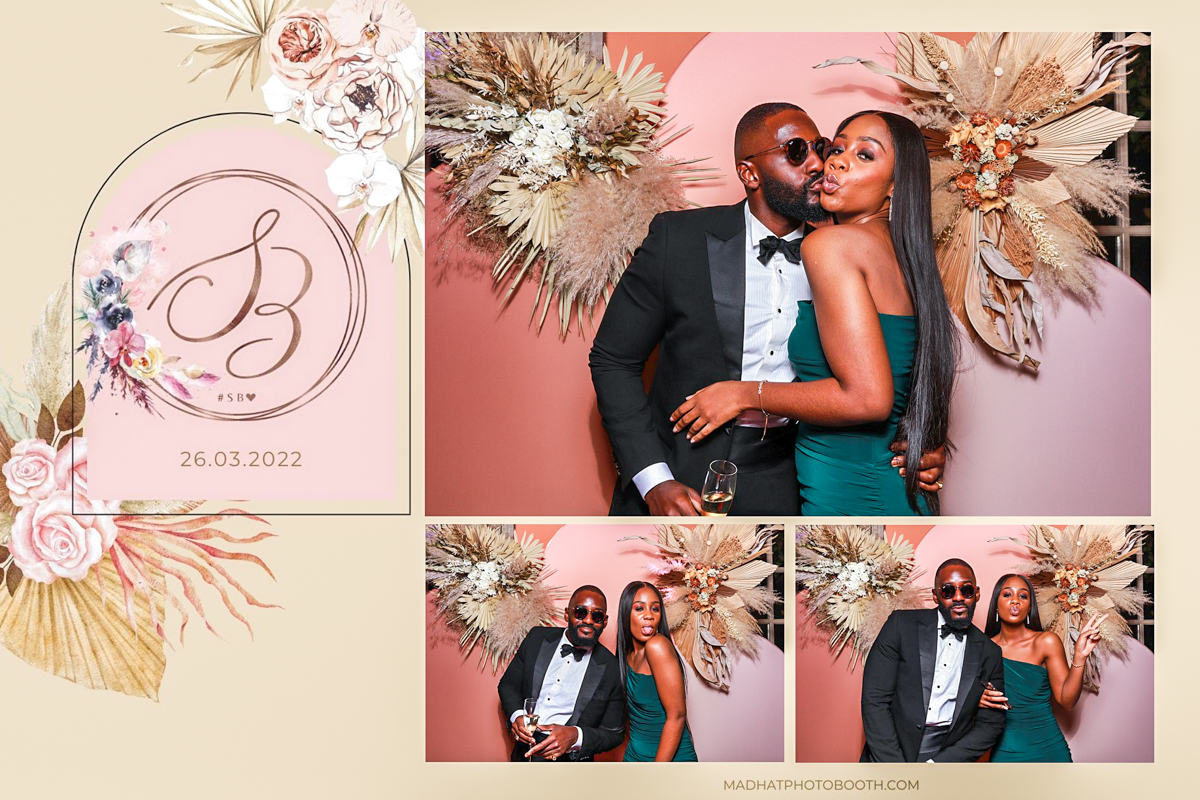 Custom photo booth prints for a Euridge Manor wedding Cotswolds