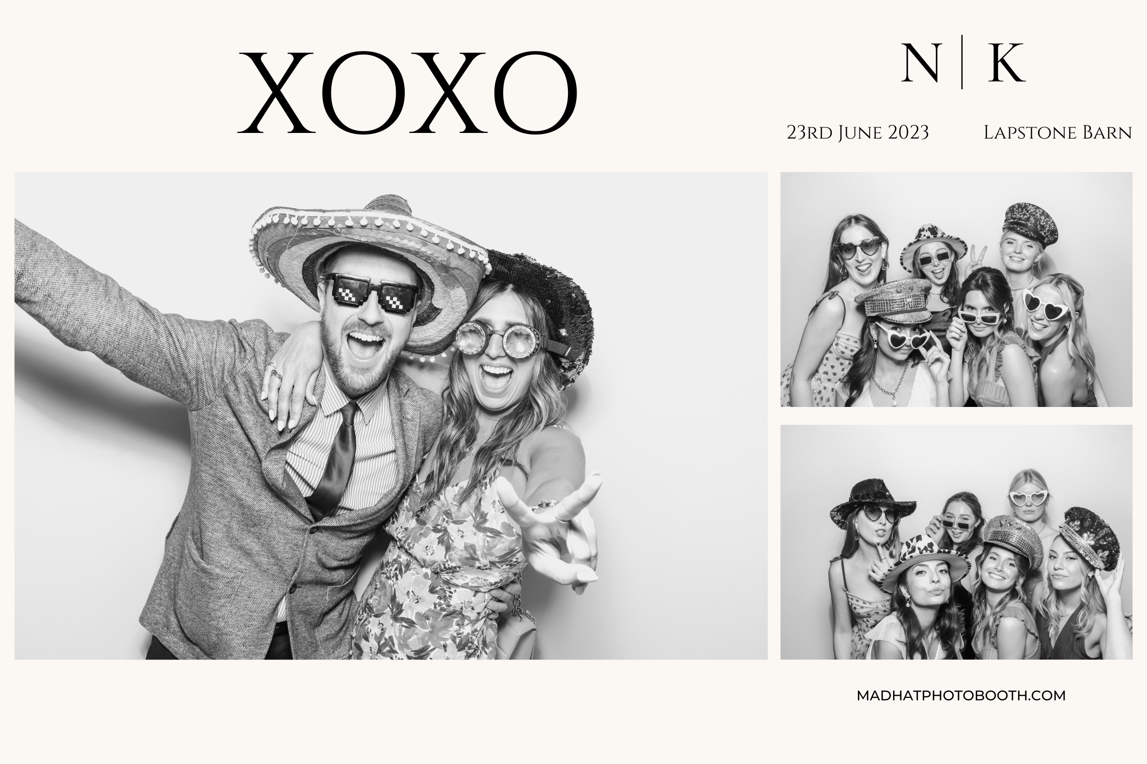 large prints design for cotswolds photo booth hire