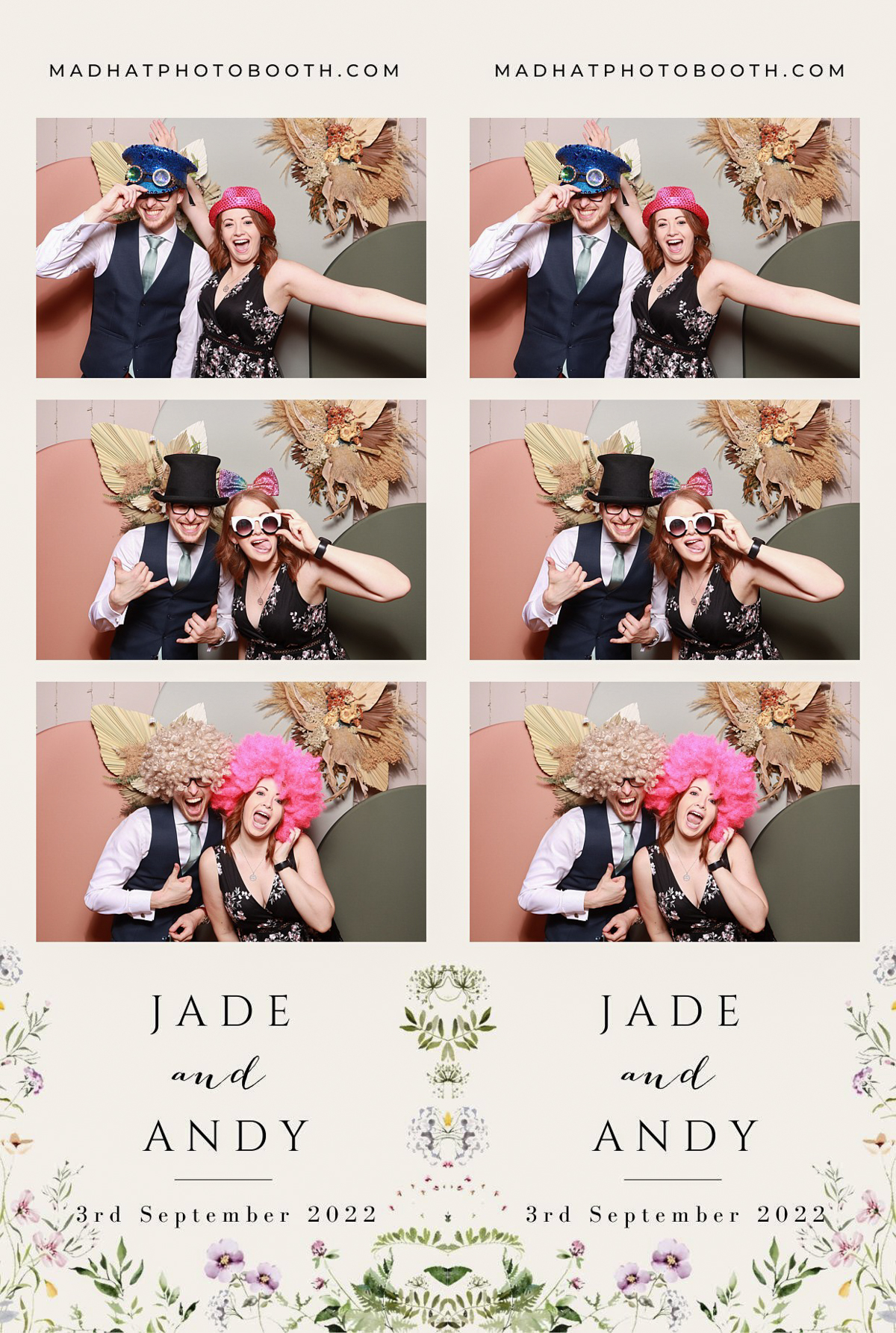 floral prints design for a photo booth template cotswolds