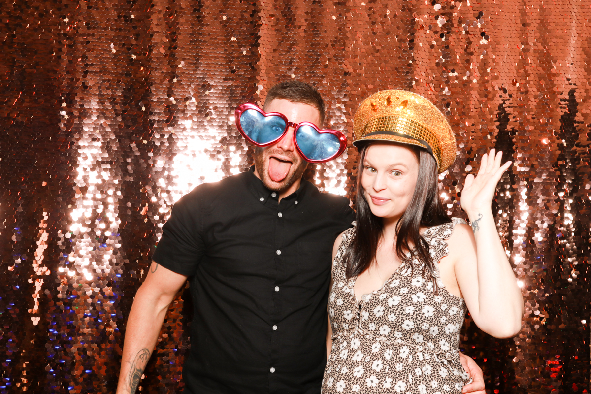 champagne sequins for a Worcester photo booth event 