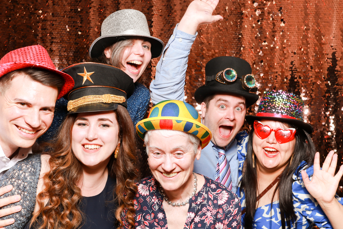 fun photo booth backdrop for a worcester wedding at bennets willow barn