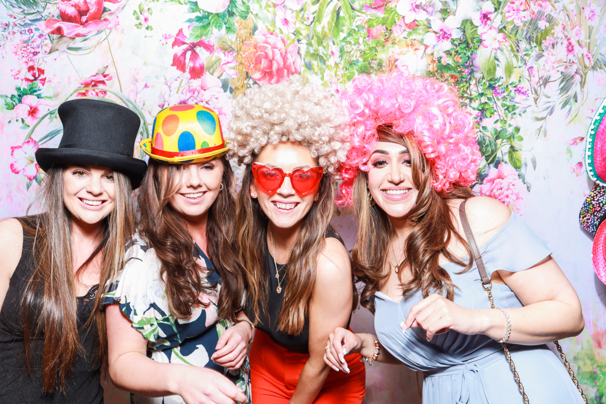 floral photo booth backdrop for the best wedding party entertainment cotswolds