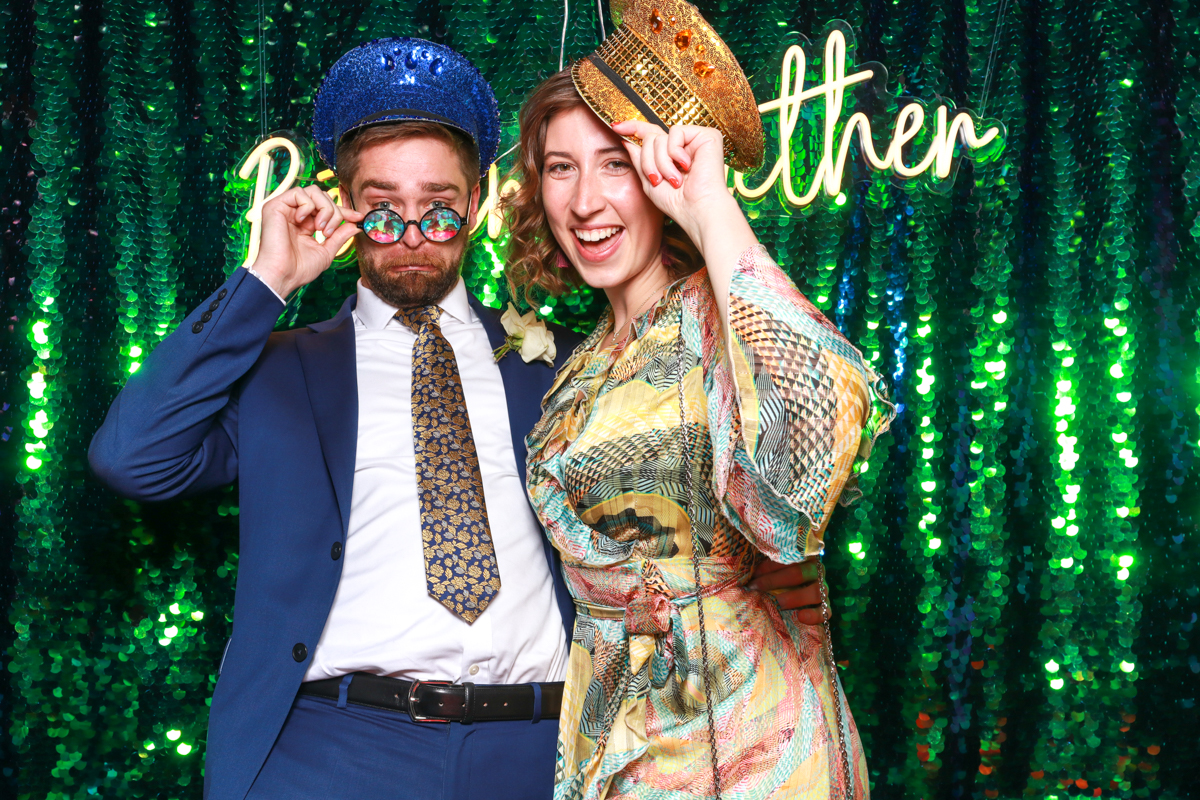 fun couple posing for a norton grounds wedding cotswolds