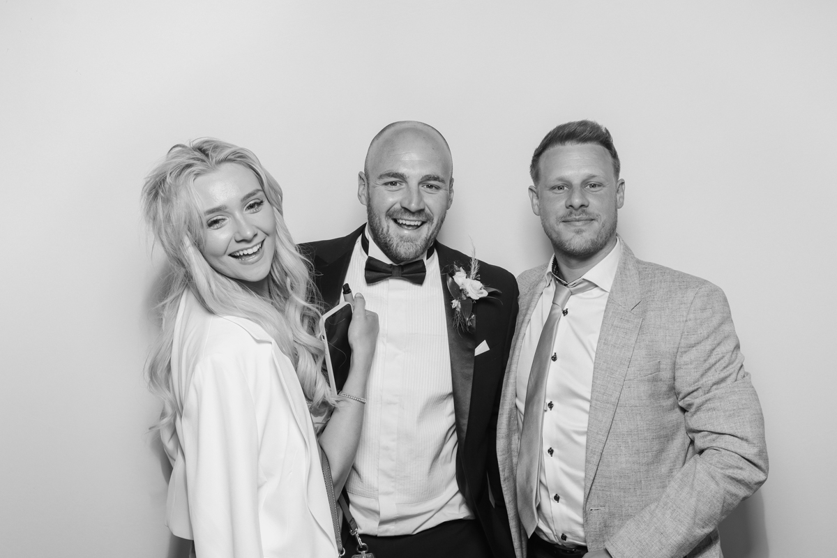 kardashian style black and white photo booth hire cotswolds