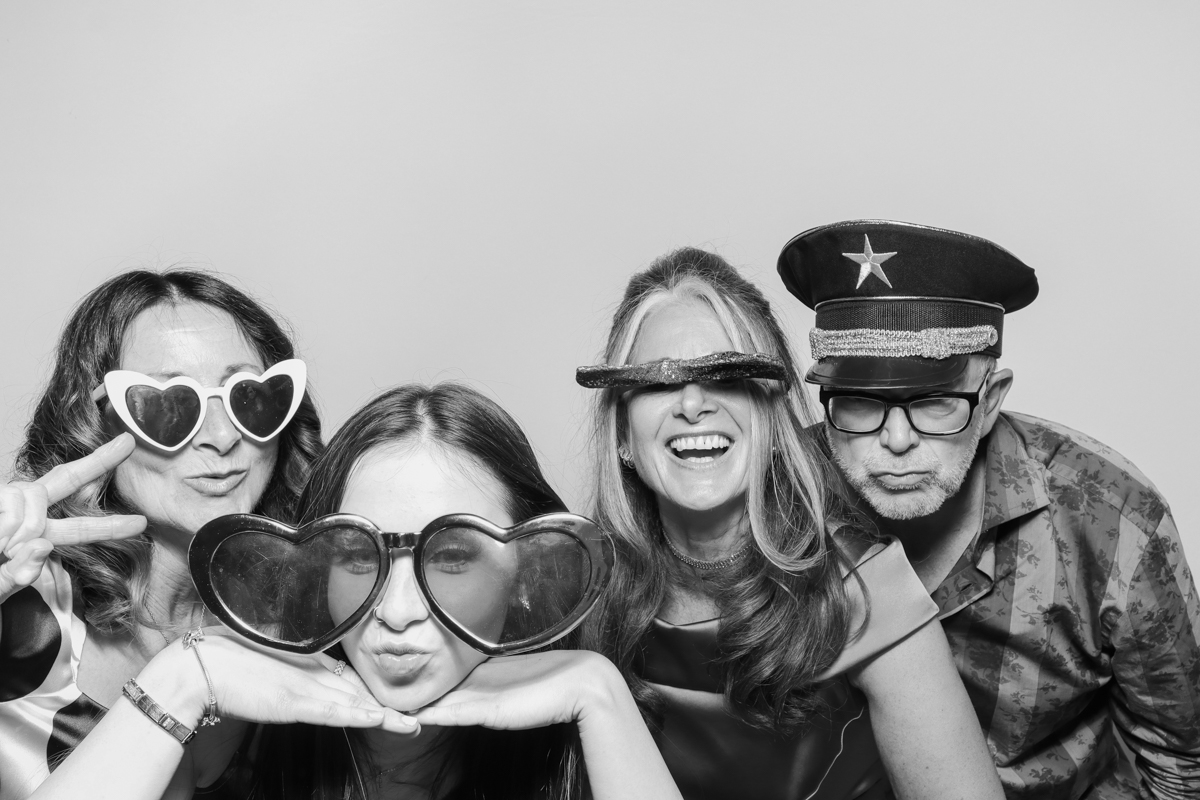 guests using the photo booth during an old gore wedding wedding