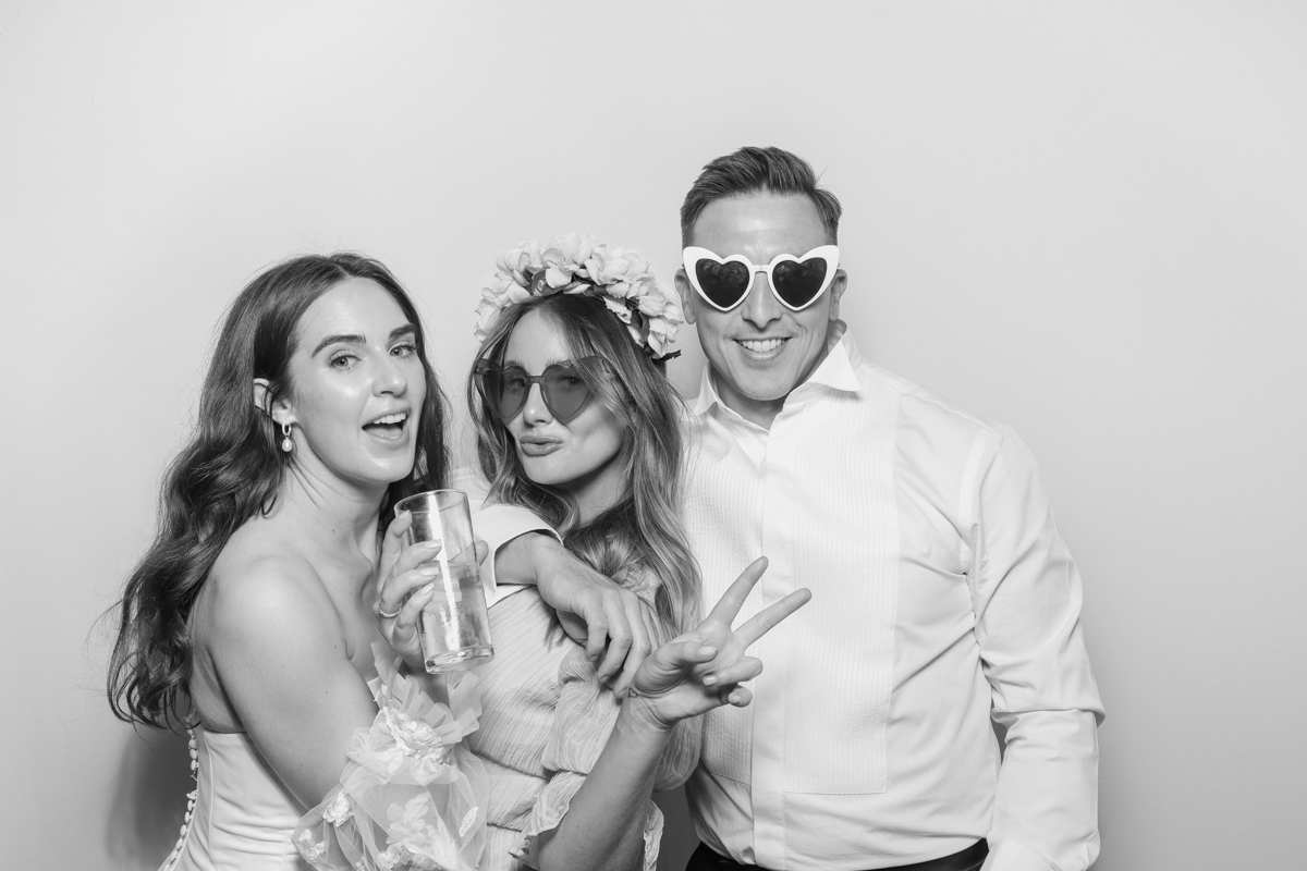 black and white photo booth hire cotswolds uk