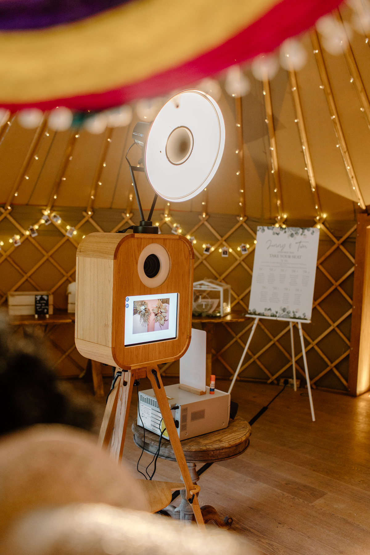 vintage photo booth hire for cotswolds wedding day