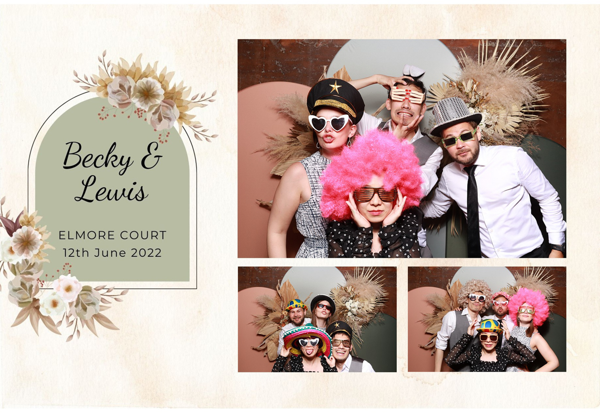 bohemian or boho photo booth prints design for a boho wedding party