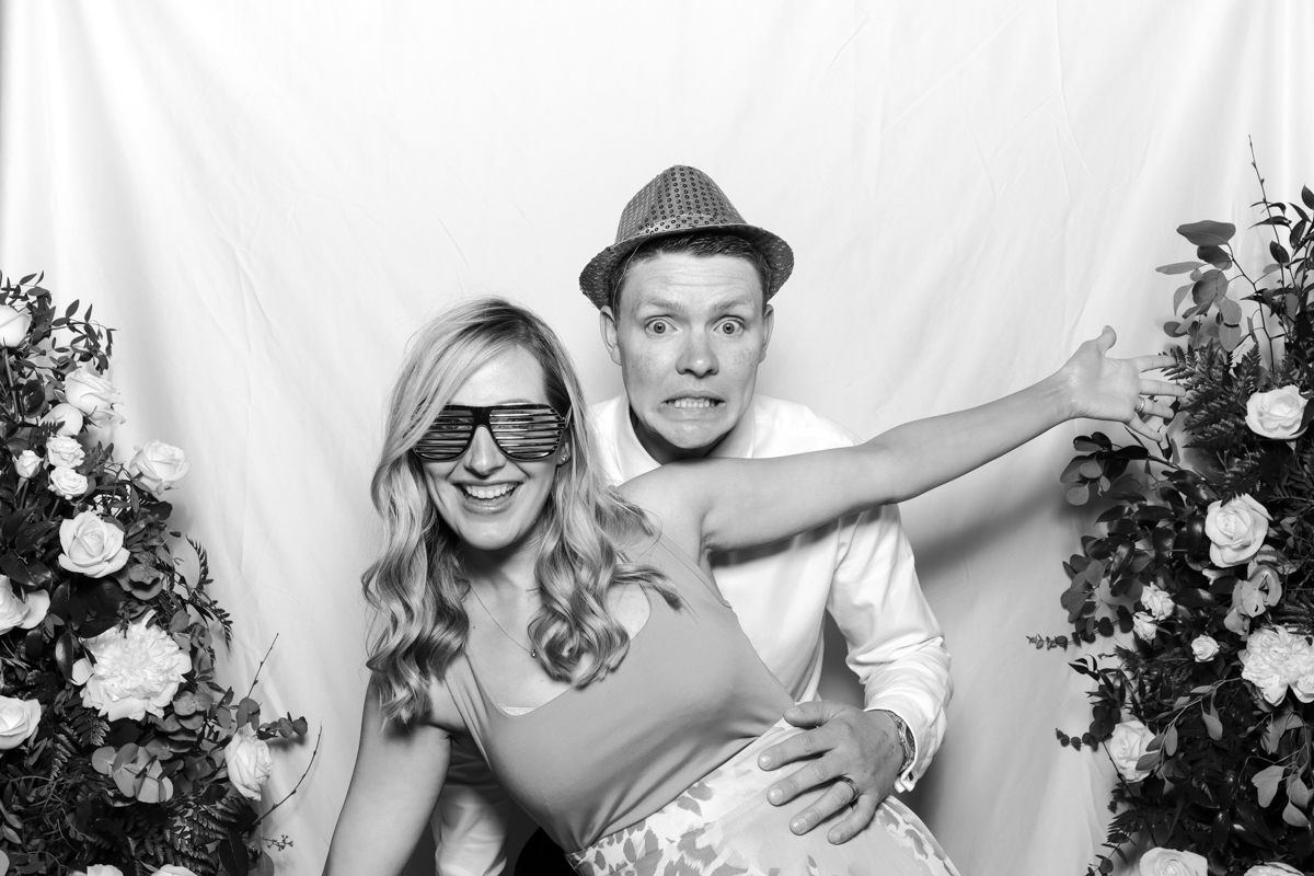 primrose hill farm wedding photo booth hire with black and white prints