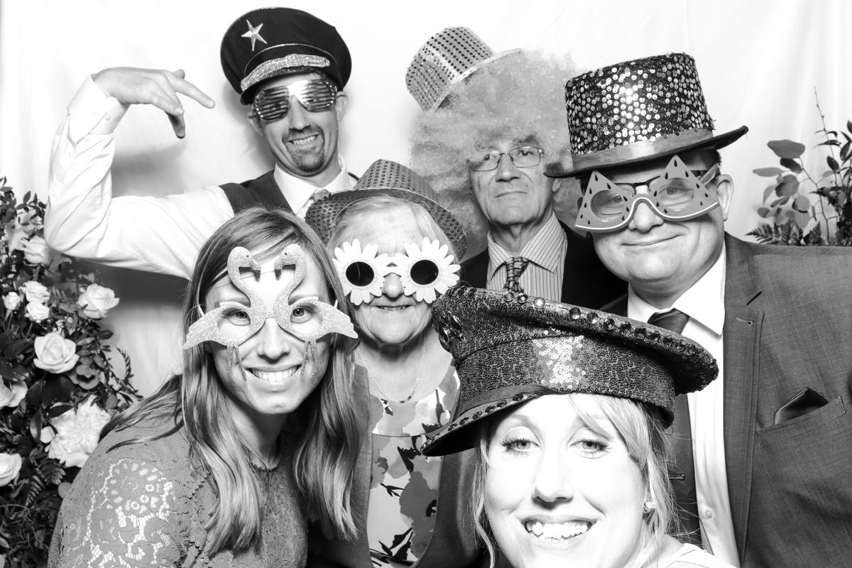 black and white prints cotswolds photo booth hire