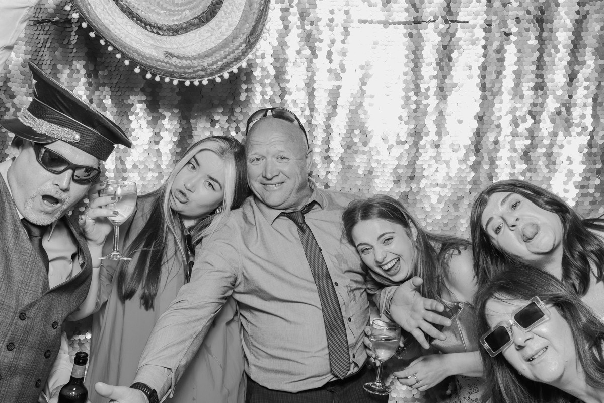 black and white photo booth cotswolds hire