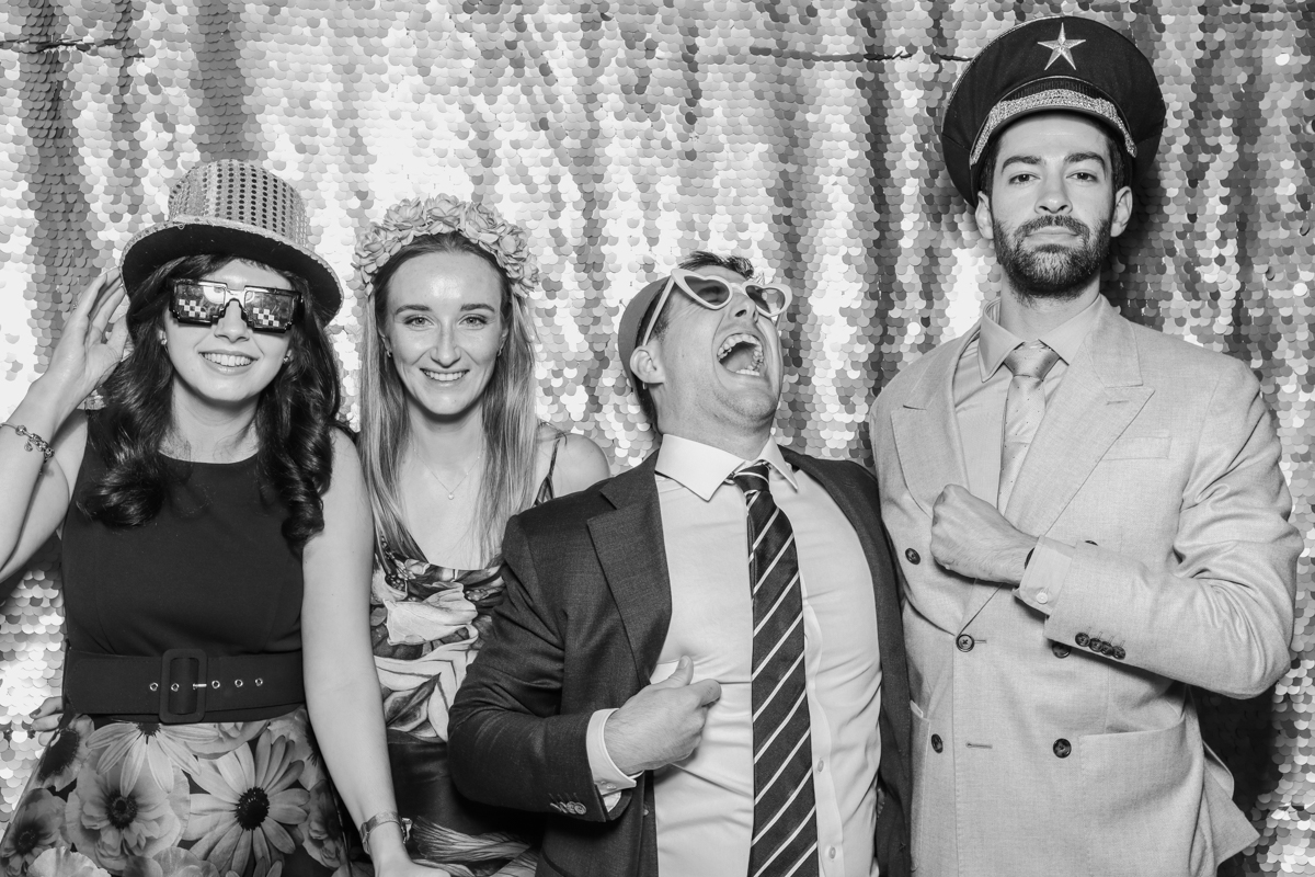 black and white photo booth cotswolds