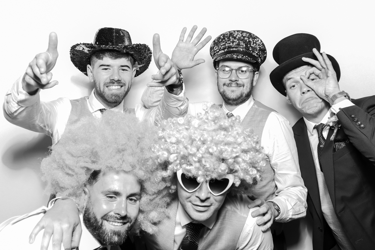 black and white photo booth hire cotswolds