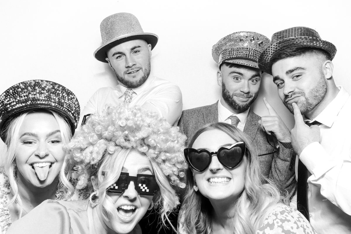 black and white photo booth hire cotswolds