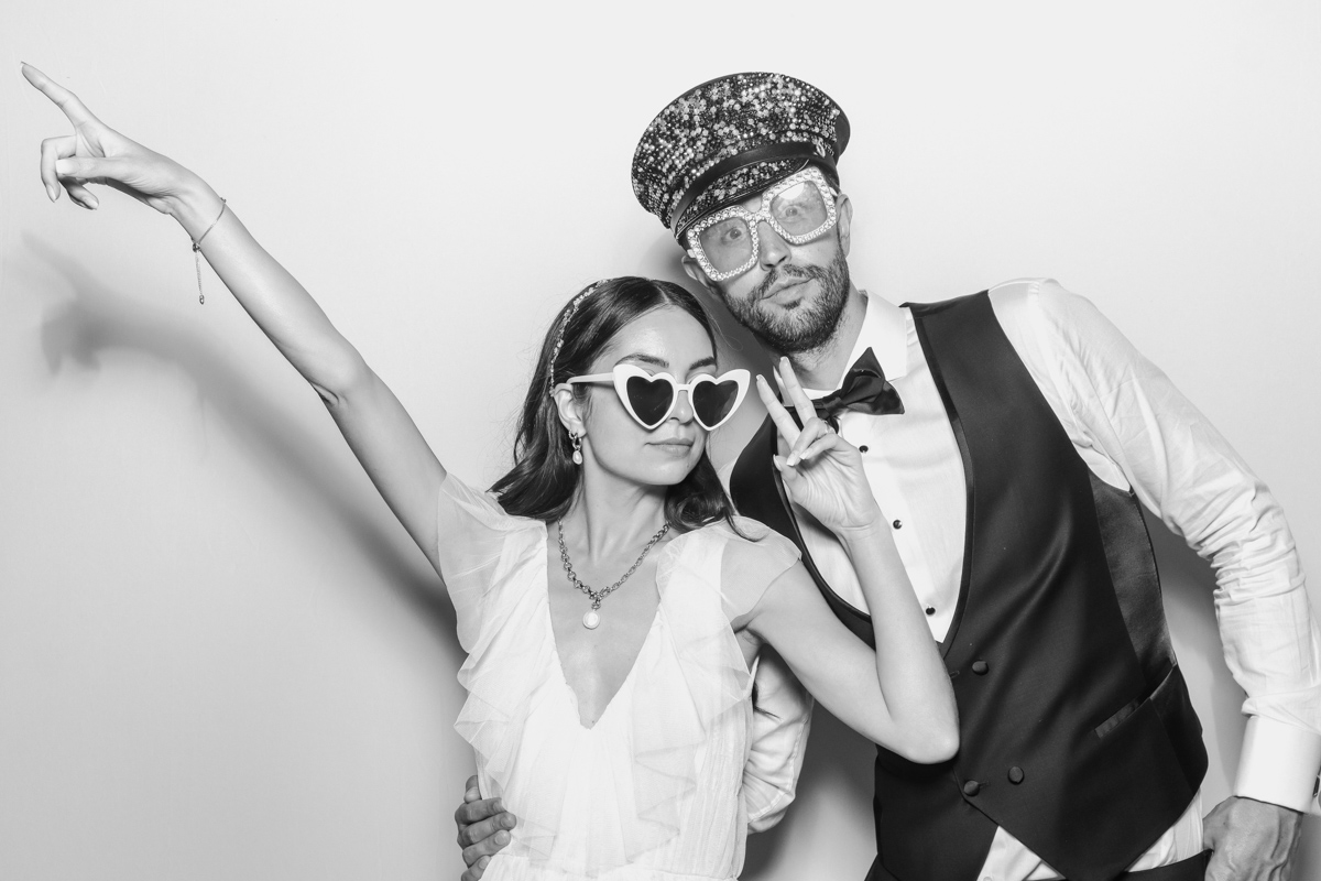 stone barn wedding photo booth 