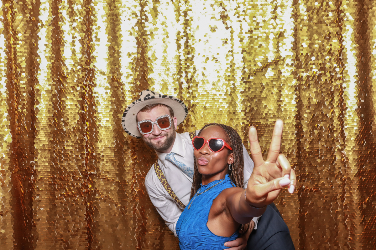 sequins backdrop for a cripps barn photo booth hire
