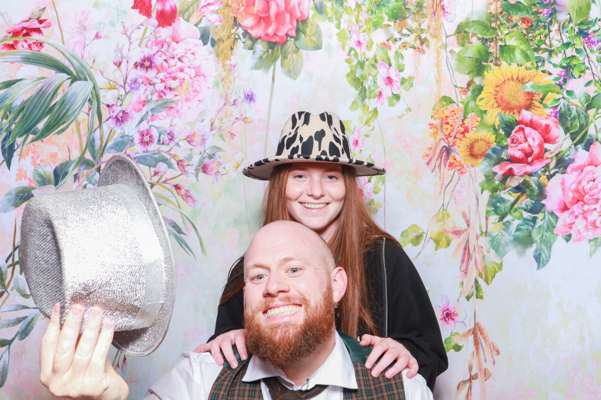wedding photo booth hire with pillow backdrop