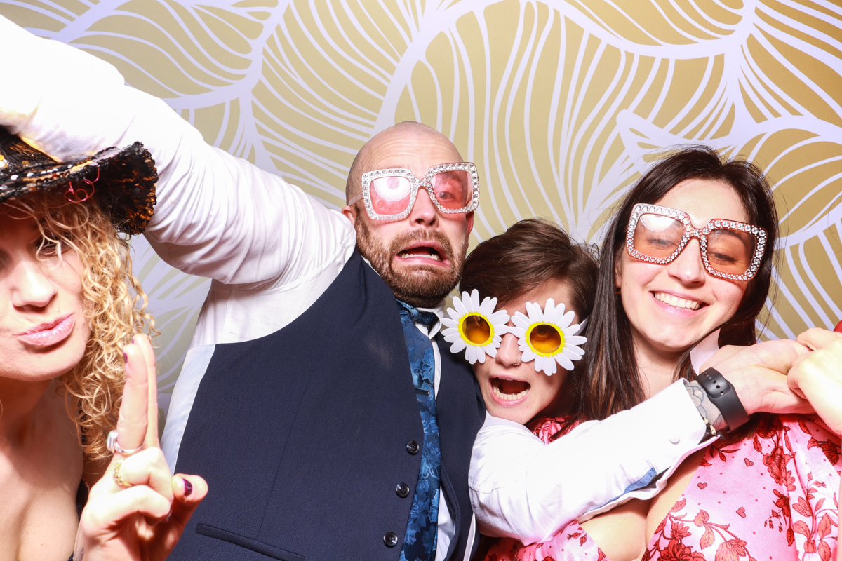 guests during the wedding party for an elmore court photo booth