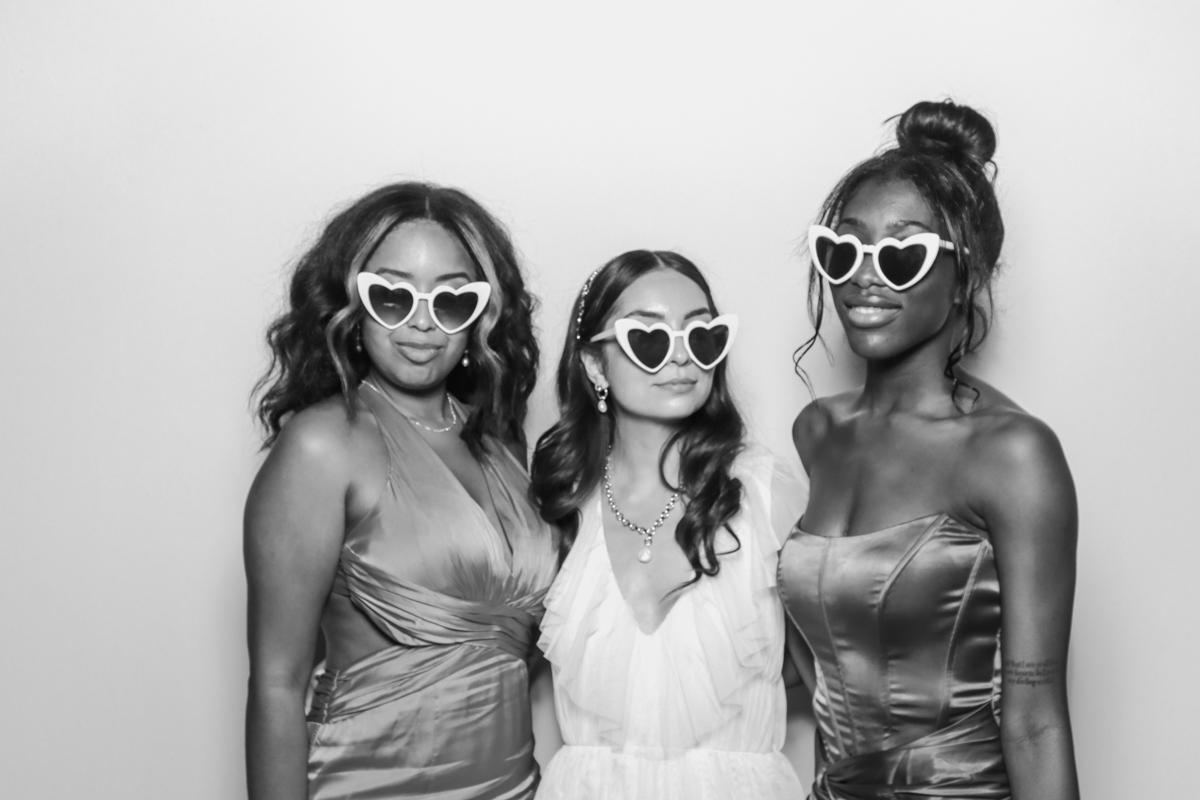 Kardashian style photo booth B&W | Weddings and Events