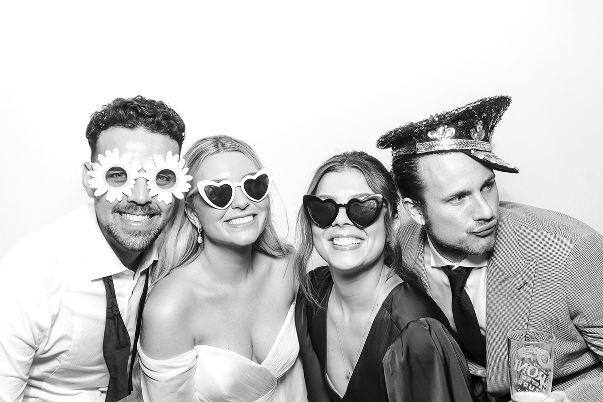 Kardashian style photo booth B&W 