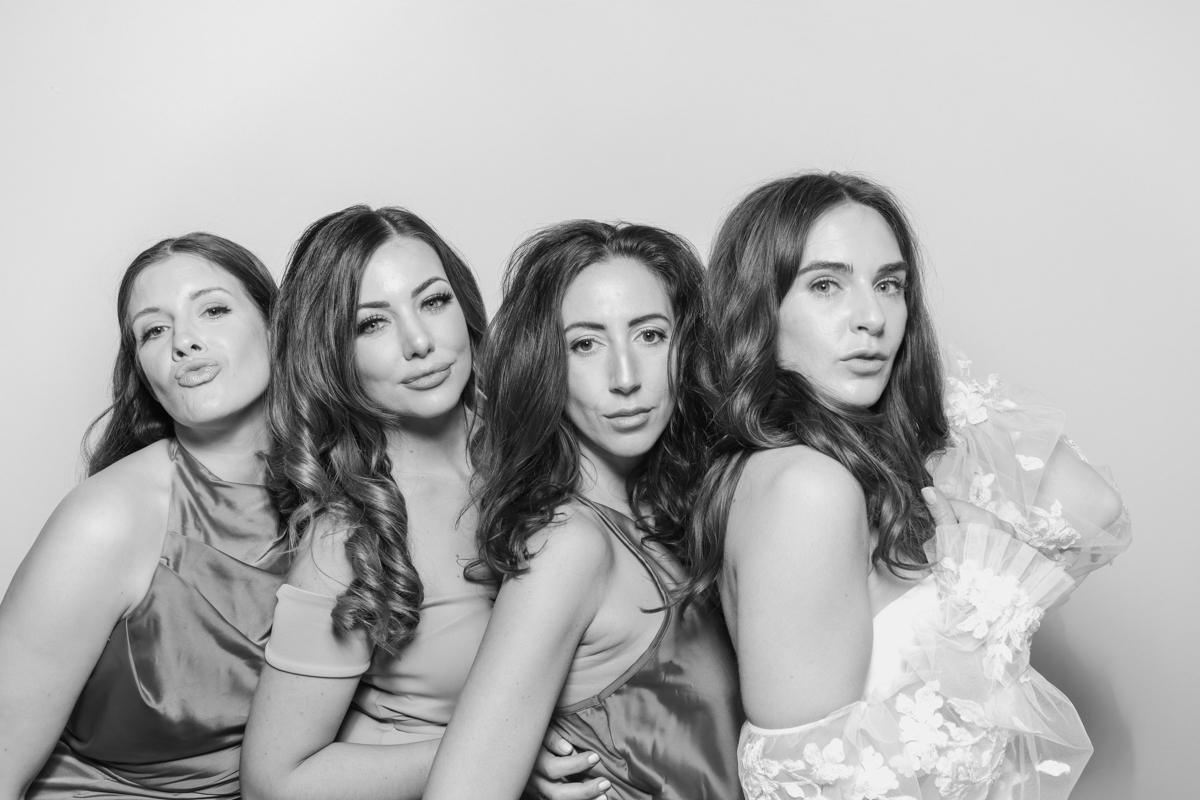 Kardashian glam photo booth black and white