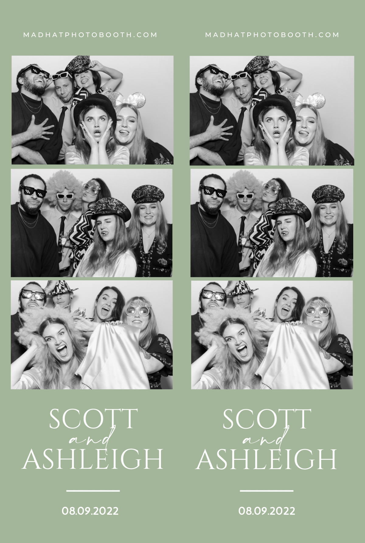 b&w print strips for photo booth design templates