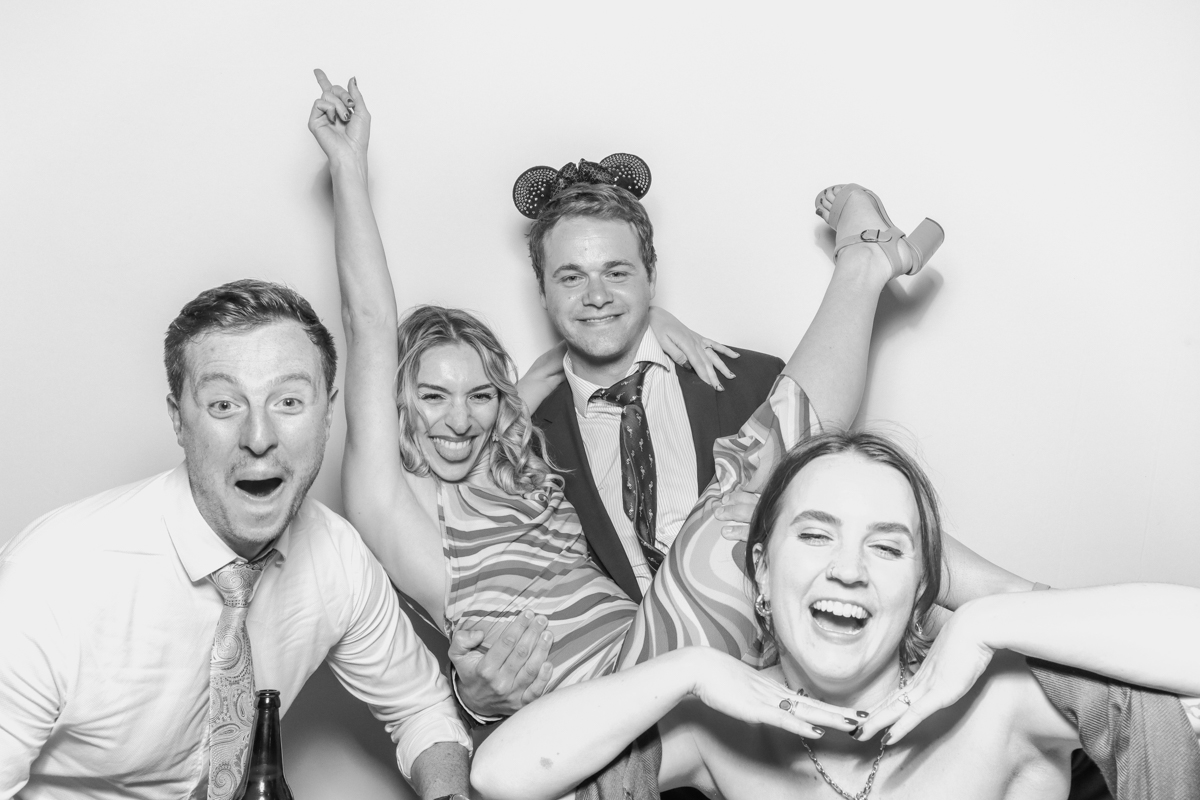 crazy black and white photos for a fun party entertainment in the cotswolds countryside