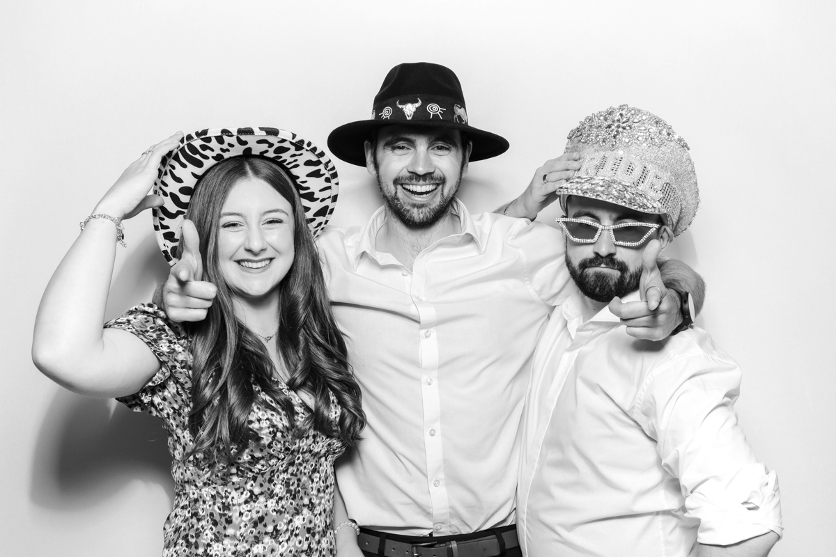 black and white photo booth hire for an old gore wedding in the cotswolds