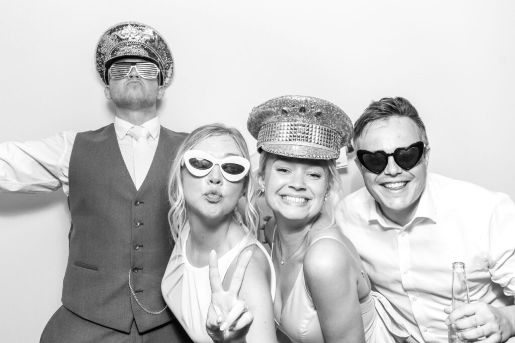 black and white photo booth hire for cotswolds events 