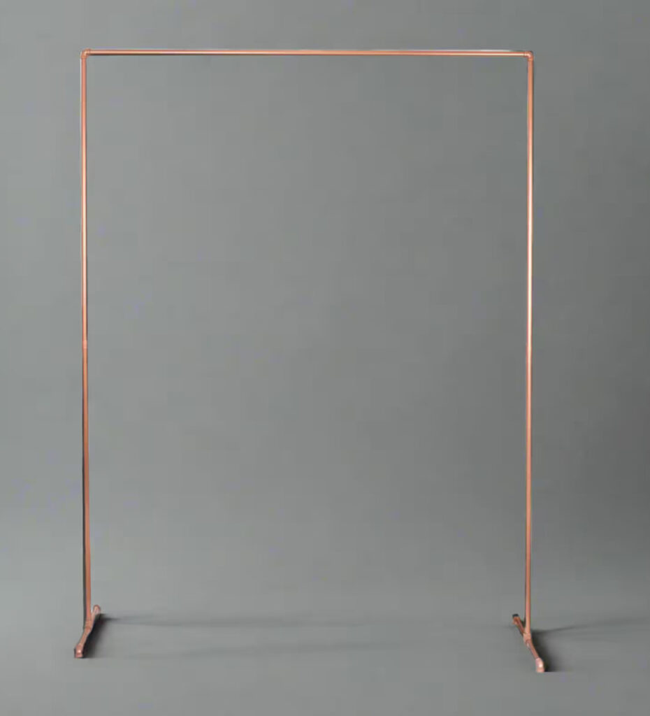 Copper Frame Wedding Arch Backdrop on Etsy for a DIY photo booth kit station