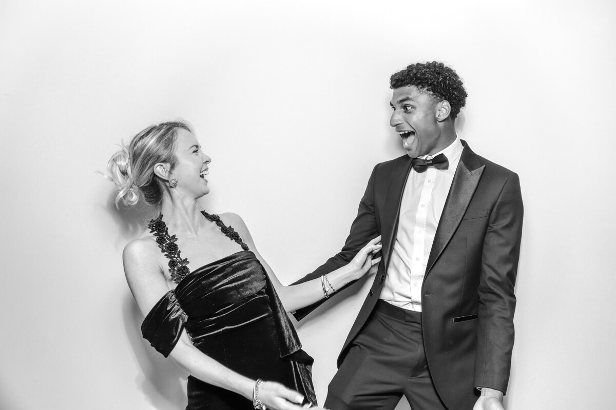 b&w image from a photo booth hire event at Kiftsgate Court Gardens Wedding Photo Booth Chipping Campden