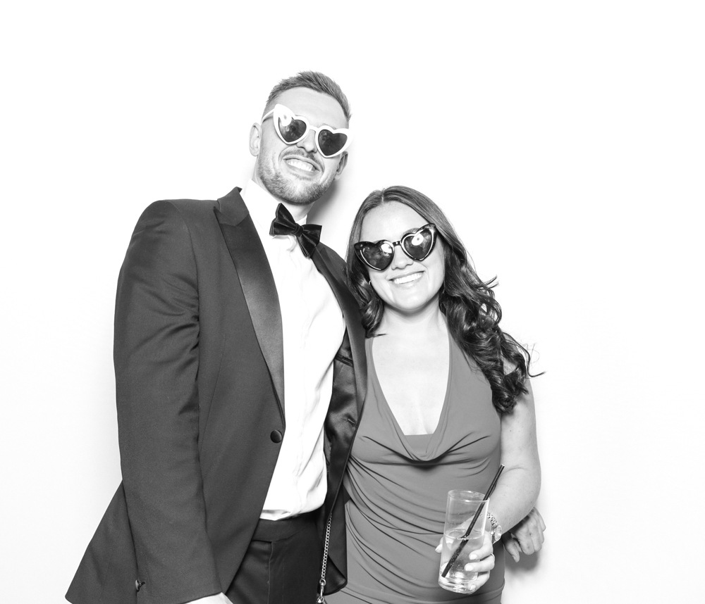 b&w kardashian style photo booth prints, for a large corporate event at Hedsor House with Mad Hat Photo Booth rental