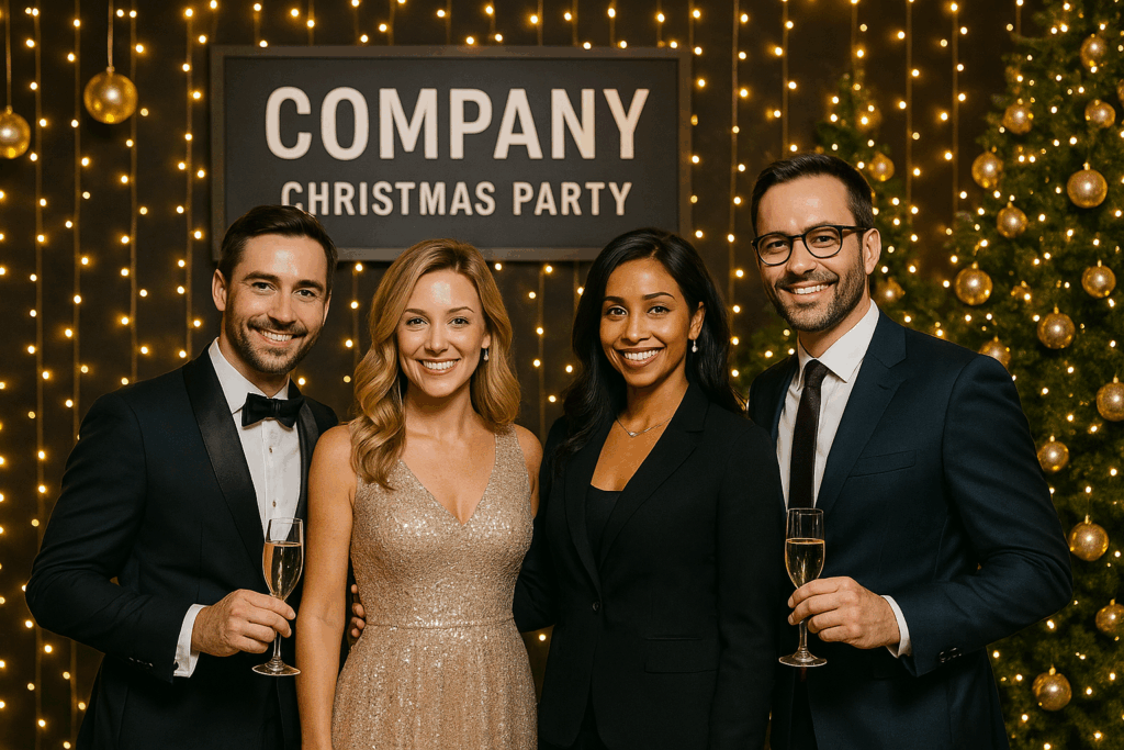 christmas party AI photo booth hire as a Party Entertainment Trends for 2025
