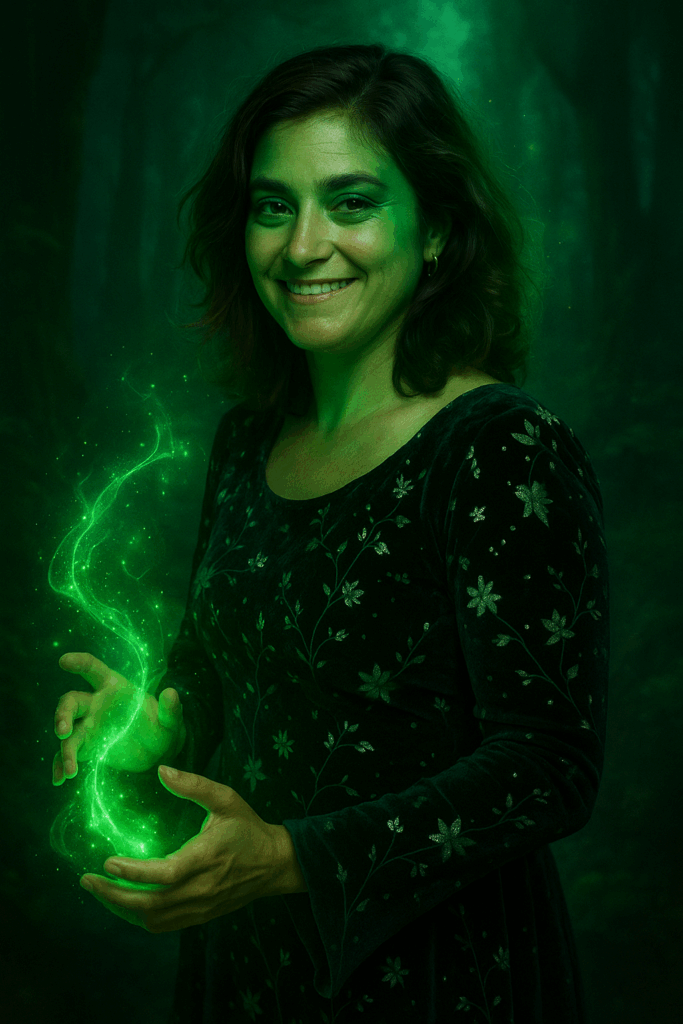 Wicked inspired AI generated photo booth print for a Party Entertainment Trends for 2025