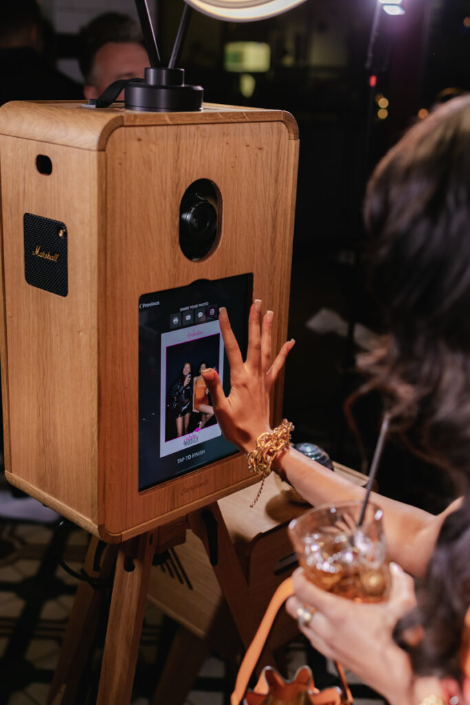 the icon photo booth for a premium experience for a birthday party entertainment in cotswolds and surroundings